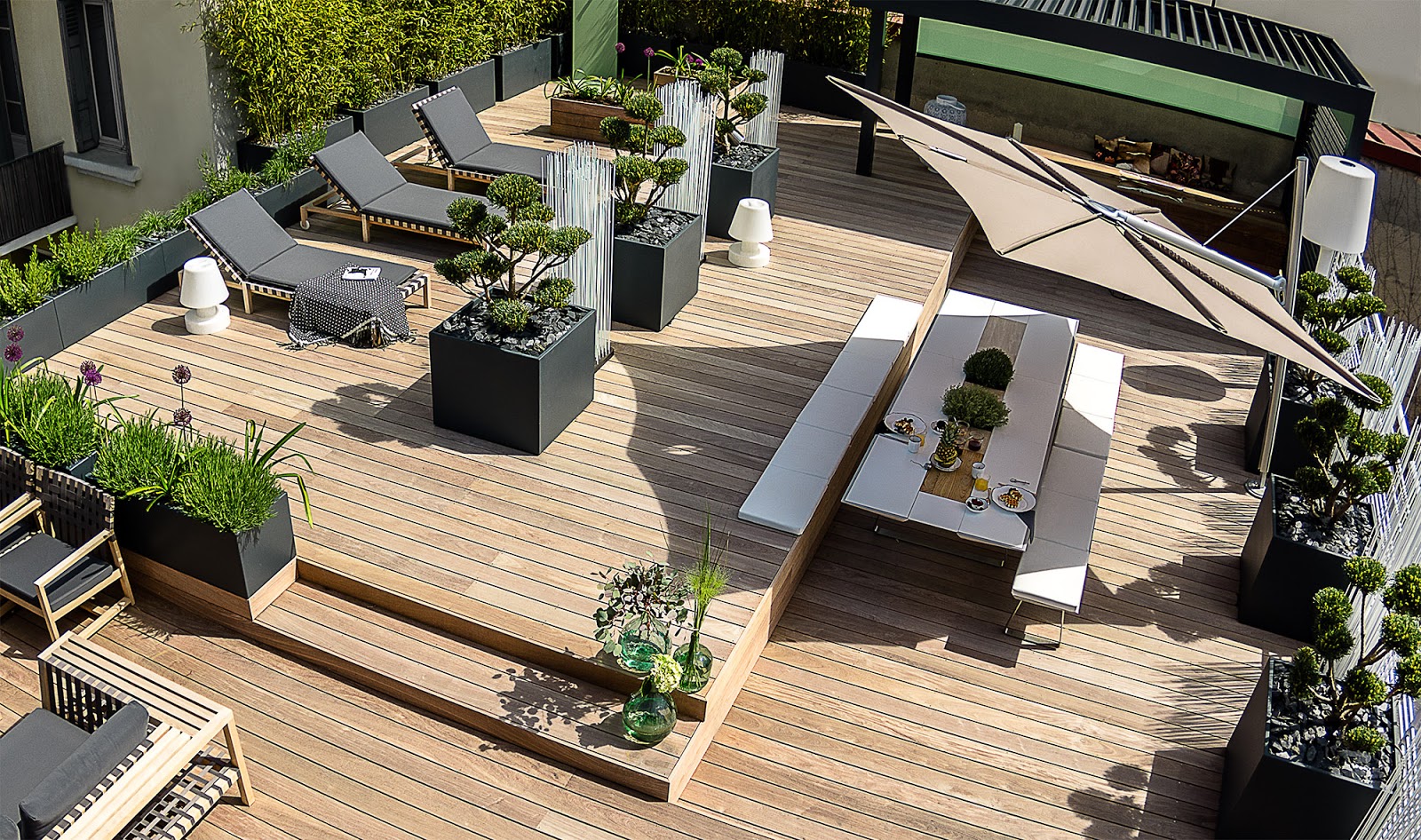 Image'In planters on roof terrace in Annecy : When design is invited on ...