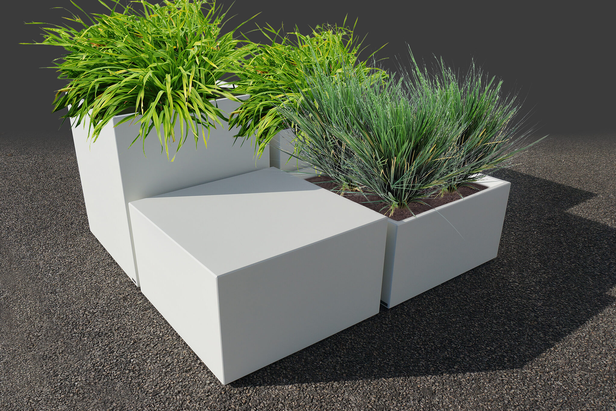 Large watertight garden storage chest STEELAB - Outdoor bench and
